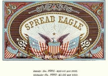 Spread Eagle cigar box label