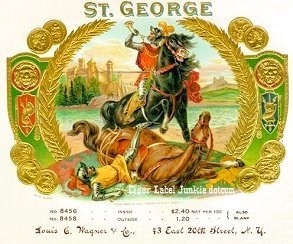 St George-cigar box label
