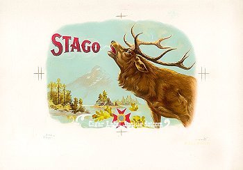 Stago- cigar box label