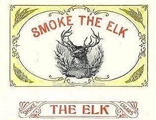 The Elk- cigar box label