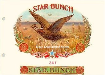 Star Bunch- cigar box label