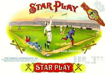 Star Play cigar box label