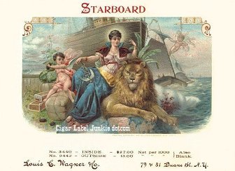Starboard cigar box label