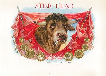 Stier Head- cigar box label