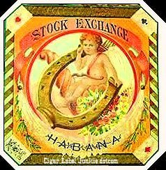 Stock Exchange 2 cigar box label