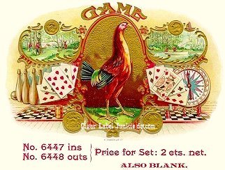 Game- cigar box label