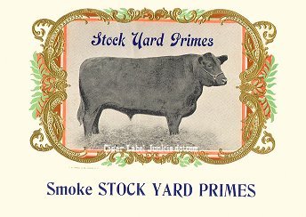 Stock Yard Primes- cigar box label