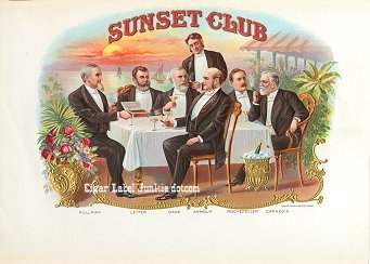 Sunset Club inner cigar label