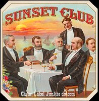 Sunset Club outer cigar box label