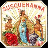 Susquehanna outer cigar box label