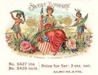 Sweet Liberty cigar box label