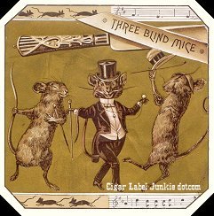 T B Mice- cigar box label
