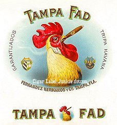 Tampa Fad- cigar box label