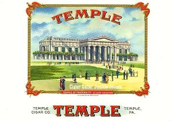 Temple- cigar box label
