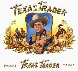 Texas Trader cigar box label