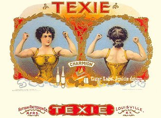 Texie cigar box label