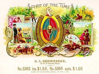 Spirit of the Times- cigar box label