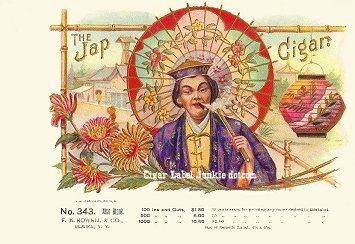The Jap- cigar box label
