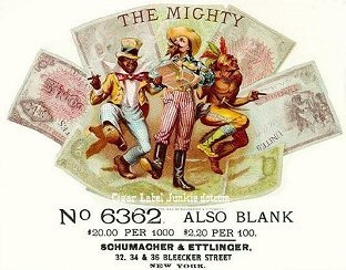 The Mighty cigar box label