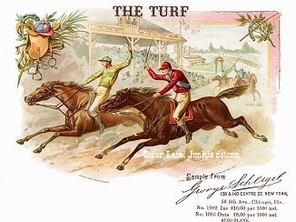 The Turf-cigar box label