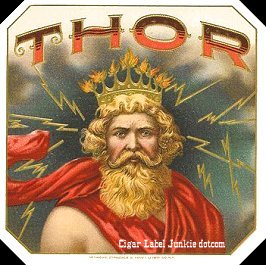 Thor- cigar box label