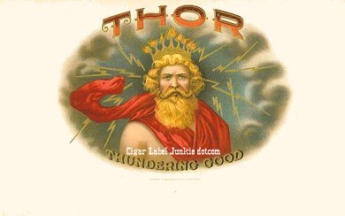 Thor-cigar box label