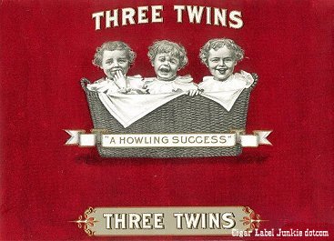 Three Twins- cigar box label