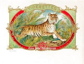 Tigerettes inner cigar label
