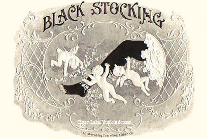 Black Stocking- cigar box label