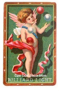 Billiard Light seal- cigar box label