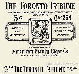 Toronto Tribune cigar box label