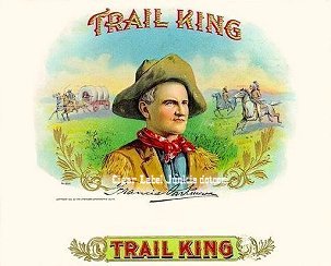 Trail King cigar box label