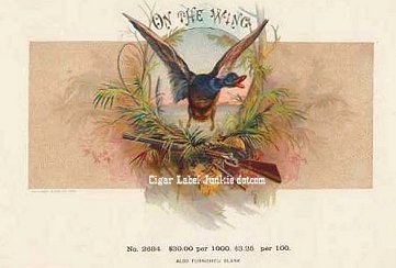 On The Wing- cigar box label