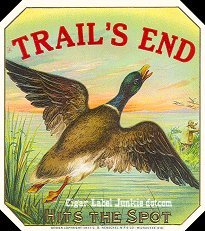 Trails End- cigar box label