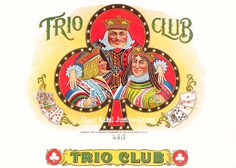 Trio Club cigar box label