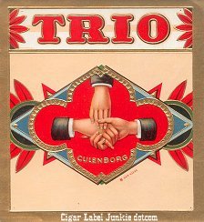 Trio outer cigar label