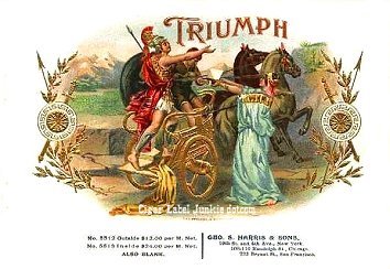 Triumph-cigar box label