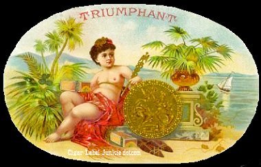 Triumphant- cigar box label