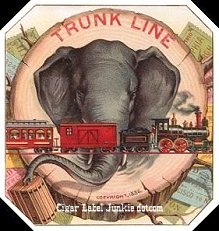 Trunk Line- cigar box label