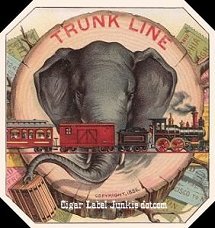 Trunk Line cigar box label