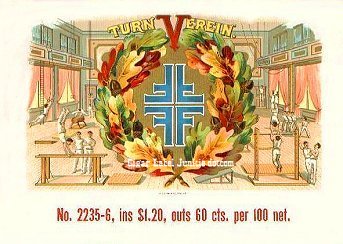 Turn Verein cigar box label