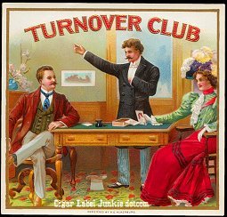 Turnover Club outer cigar label