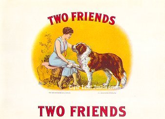 Two Friends New inner cigar label