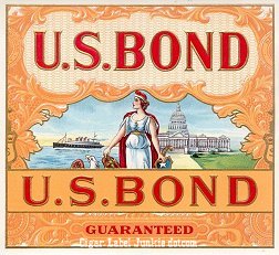 US Bond 2 cigar box label