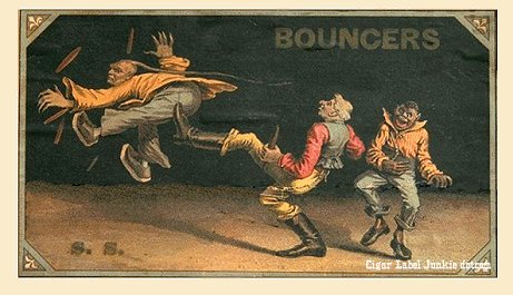 Bouncers- cigar box label