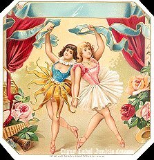 UT Dance Girls cigar box label