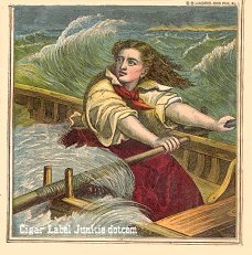 UT Lady Rowing cigar label