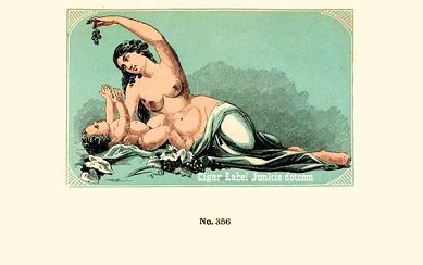 UT Nude w/Grapes- cigar box label
