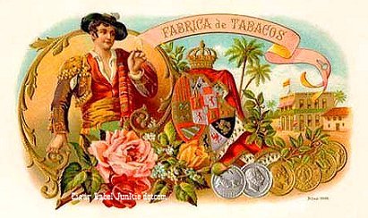 UT Spanish cigar box label