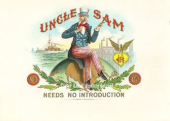 Uncle Sam Introduction cigar box label